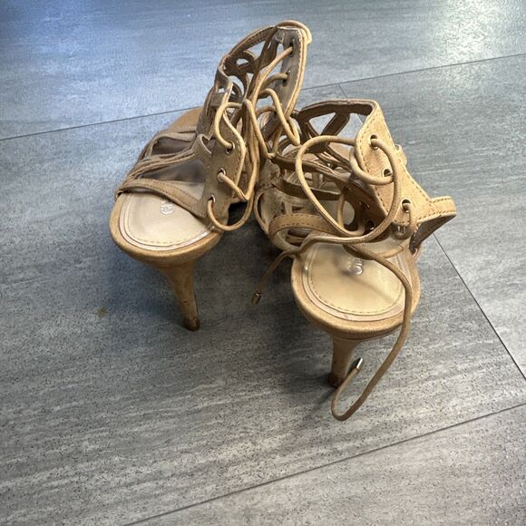 Gianna Bini Latter Lace Up Heels - Picture 3 of 4